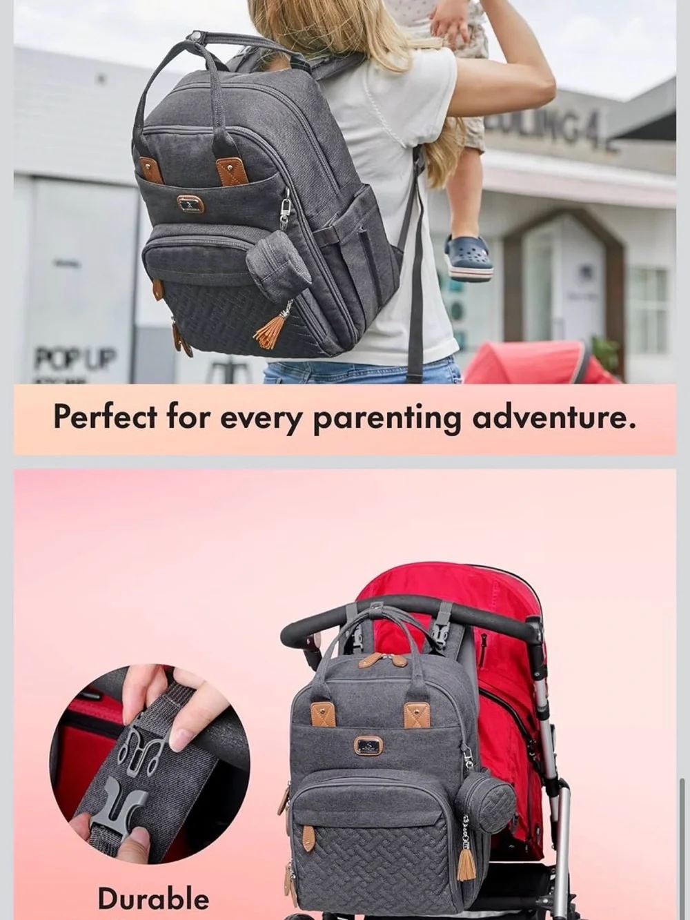 NEW dikaslon diaper bag backpack